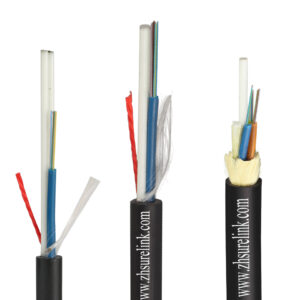 Cable de fibra óptica G652D para exteriores, cable óptico de fibra aérea con FRP 4, 6, 8, 12, 24 núcleos, ASU80